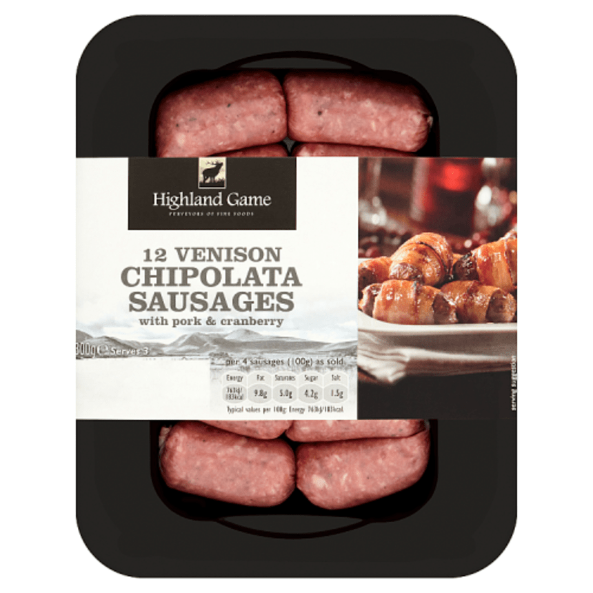 Highland Game Venison Chipolatas on sale at Lidl this Christmas